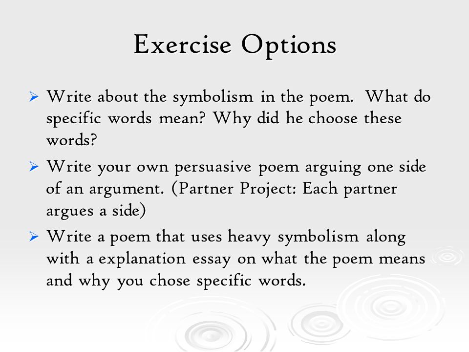 The use of symbolism in plays and poems essay